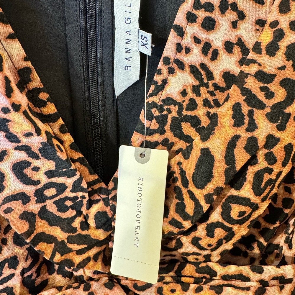 Anthropologie Leopard‎ Twist-Front Maxi Dress - Picture 2 of 4